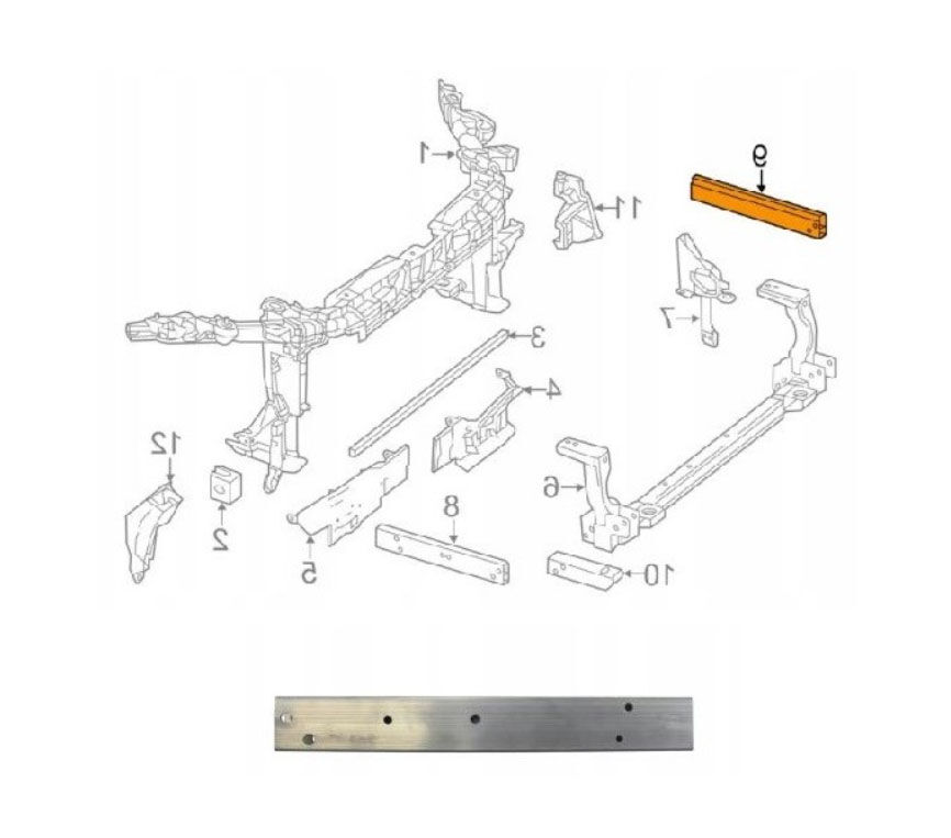 Ön Panel Braketi ( Alüminyum ) Sol W246/W176 2013-