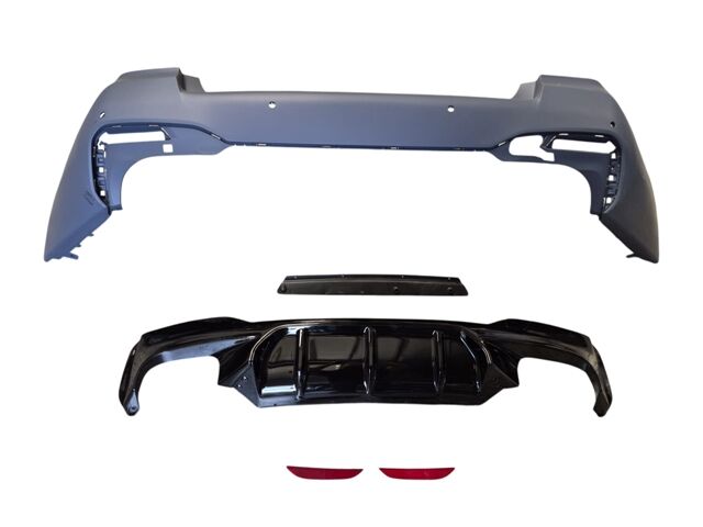 Arka Tampon Astarlı(Karlıklı-Reflektörlü-Çeki Kapaklı-Sensörlü) (M5) Bmw 5 Serı G30 20-22 Arası