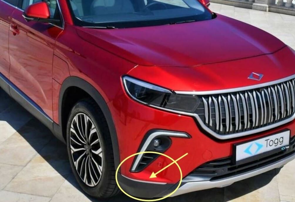 Ön Tampon Alt Çıtası Sağ Togg T10X (Gri)