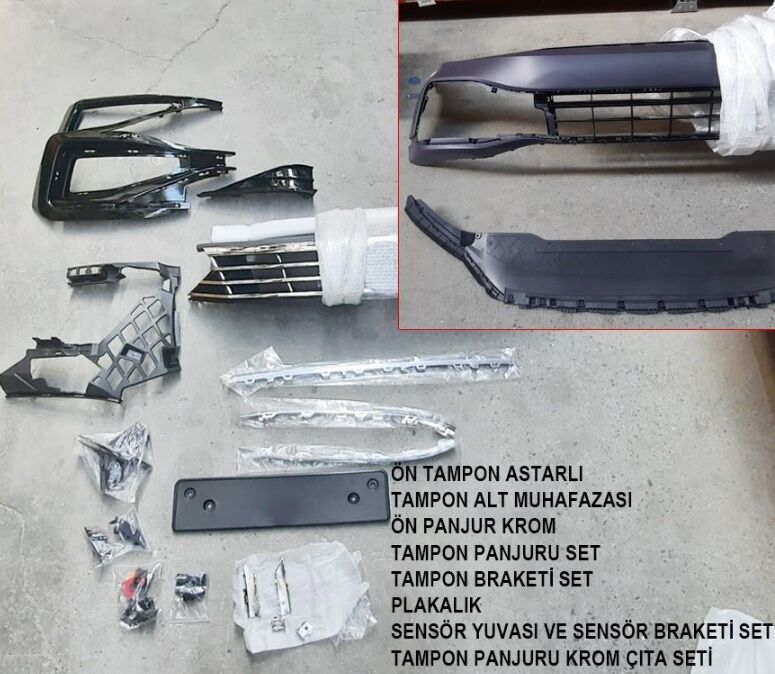 Passat 2015- İçin B8.5 2020- Rline Ön Tampon Set