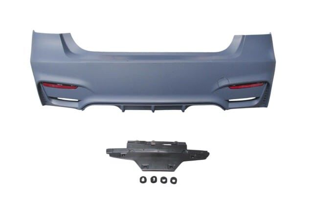 Arka Tampon Astarlı(Sensör Yuvalı-Reflektörlü-Karlıklı-Çift Egzos Delikli) Bmw 3 Serı F30 12-18 Arası