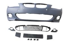 Ön Tampon (Izgaralı--Plaka Plast.)Sen.Delikli 24Mm-F.Yık.Lı) (M-Tech) Astarl Bmw 5 Seri E60 2004-2007 Arası