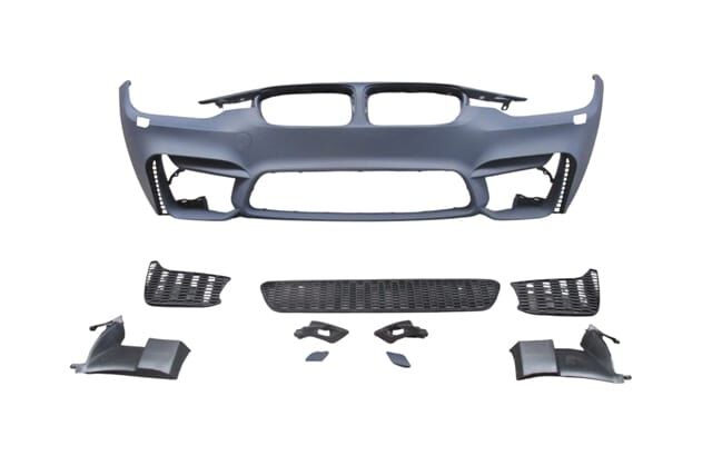 Ön Tampon Astarlı (Sis Deliksiz Kapak-Izgaralı-F.Yık.Lı-Çek.Kapaklı) M3-Style Bmw 3 Serı F30 12-18 Arası