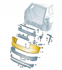 Volkswagen Touareg Arka Tampon 19-23