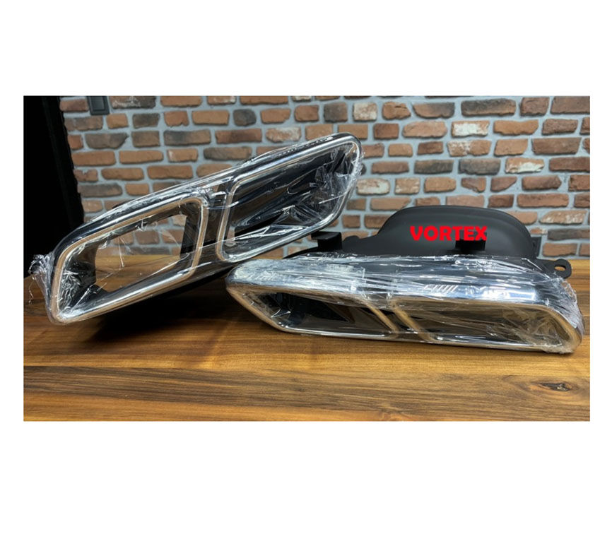 Arka Egzoz Ucu Set (C63 Gümüş Renk) W205 2014-