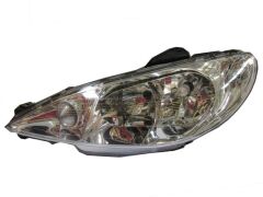 Far Sol Elektrikli-Motorsuz (Şeffaf Camlı) H7-H7  Peugeot 206 Hb 02-09 Arası