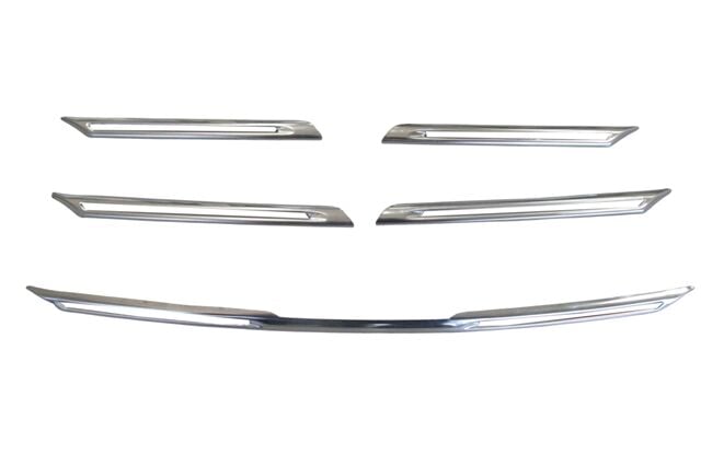 Ön Panjur Üst Çıtası Nikelajı Set (5 Parça) (Yapışkanlı) Renault Megane 4 Sd-Hb 16-20 Arası