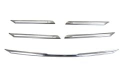 Ön Panjur Üst Çıtası Nikelajı Set (5 Parça) (Yapışkanlı) Renault Megane 4 Sd-Hb 16-20 Arası