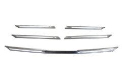 Ön Panjur Üst Çıtası Nikelajı Set (5 Parça) (Yapışkanlı) Renault Megane 4 Sd-Hb 16-20 Arası