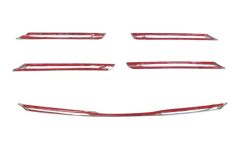 Ön Panjur Üst Çıtası Nikelajı Set (5 Parça) (Yapışkanlı) Renault Megane 4 Sd-Hb 16-20 Arası