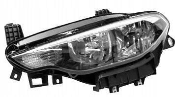 Sol Ön Far Egea (Siyah)