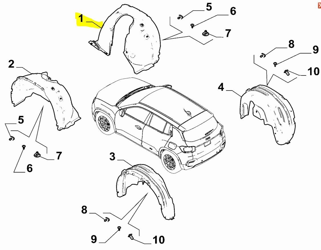 Sağ Ön Çamurluk Davlumbazı Fiat 600