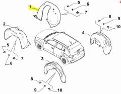 Sağ Ön Çamurluk Davlumbazı Fiat 600