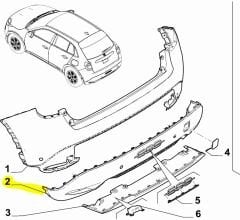 Arka Tampon Alt Kısmı Fiat 600