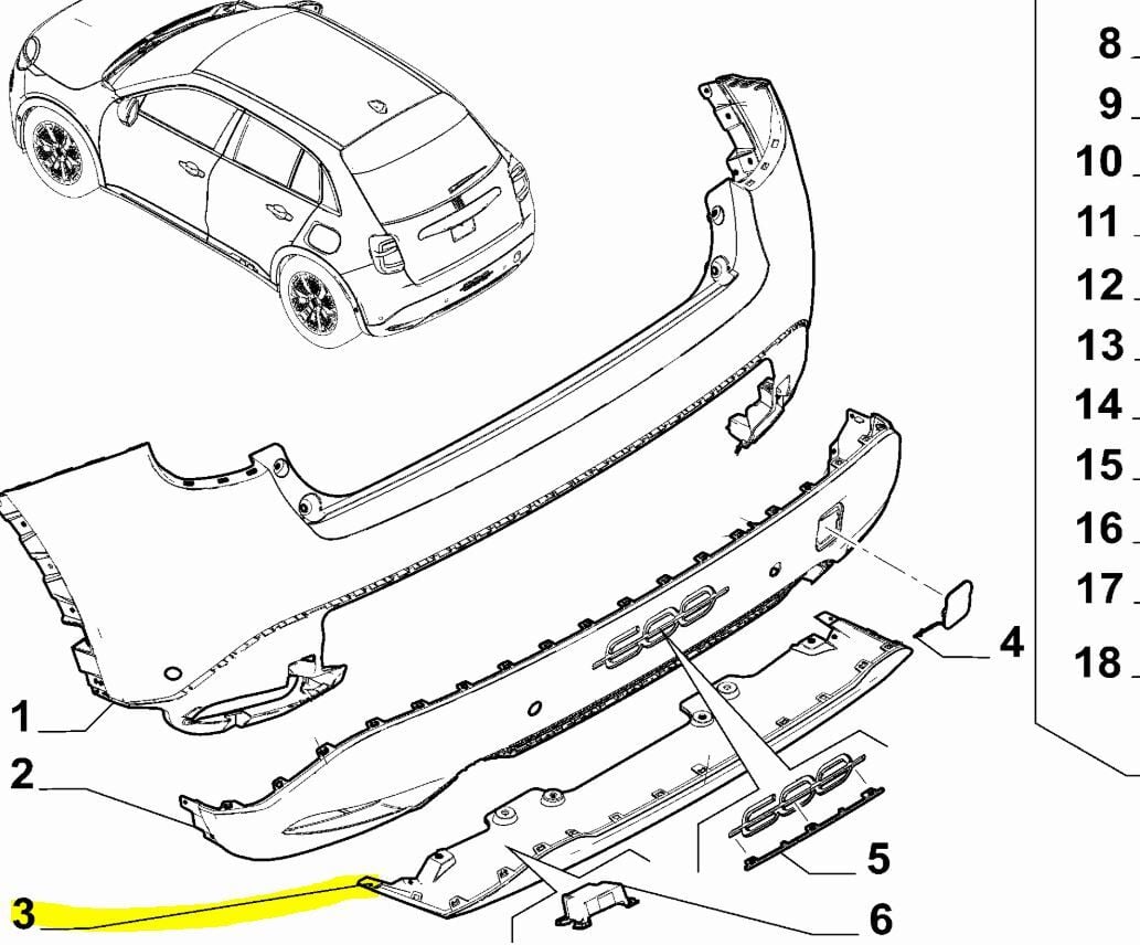 Arka Tampon Alt Muhafaza Fiat 600