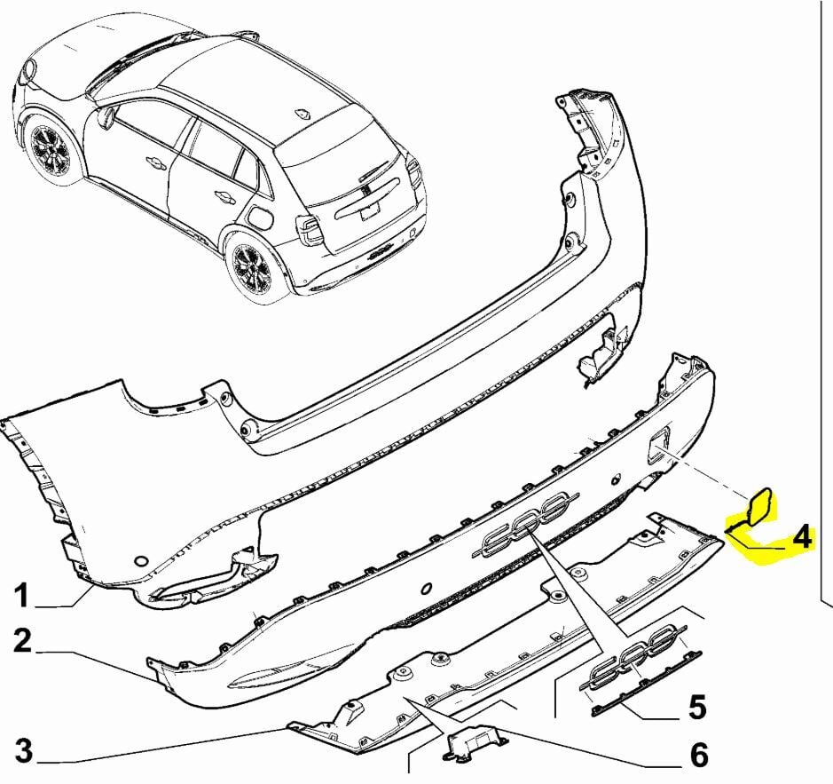 Arka Tampon Çeki Demir Kapağı Fiat 600