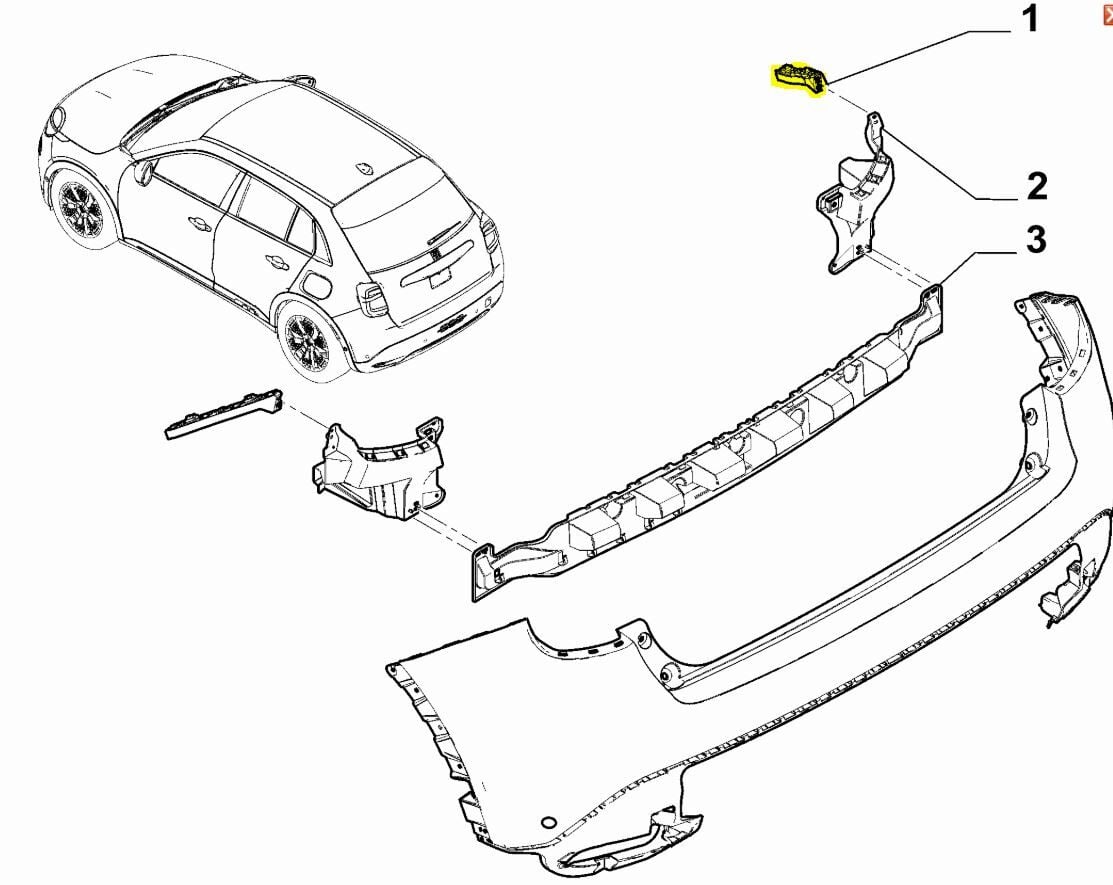 Arka Tampon Braketi Sağ (Küçük) Fiat 600