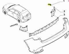 Arka Tampon Braketi Sağ (Küçük) Fiat 600