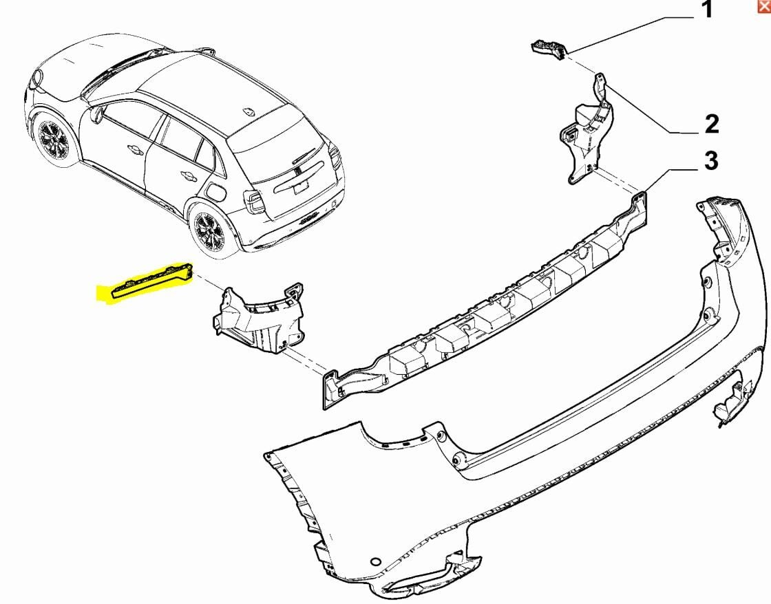 Arka Tampon Braketi Sol (Küçük) Fiat 600