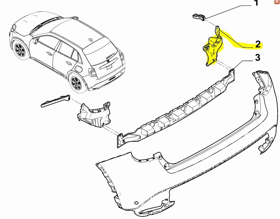 Arka Tampon Braketi Sağ (Büyük) Fiat 600