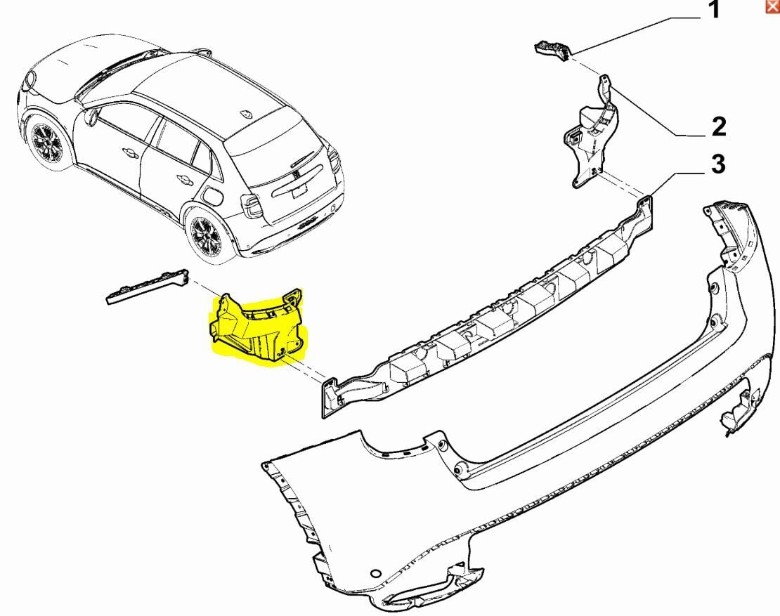 Arka Tampon Braketi Sol (Büyük) Fiat 600