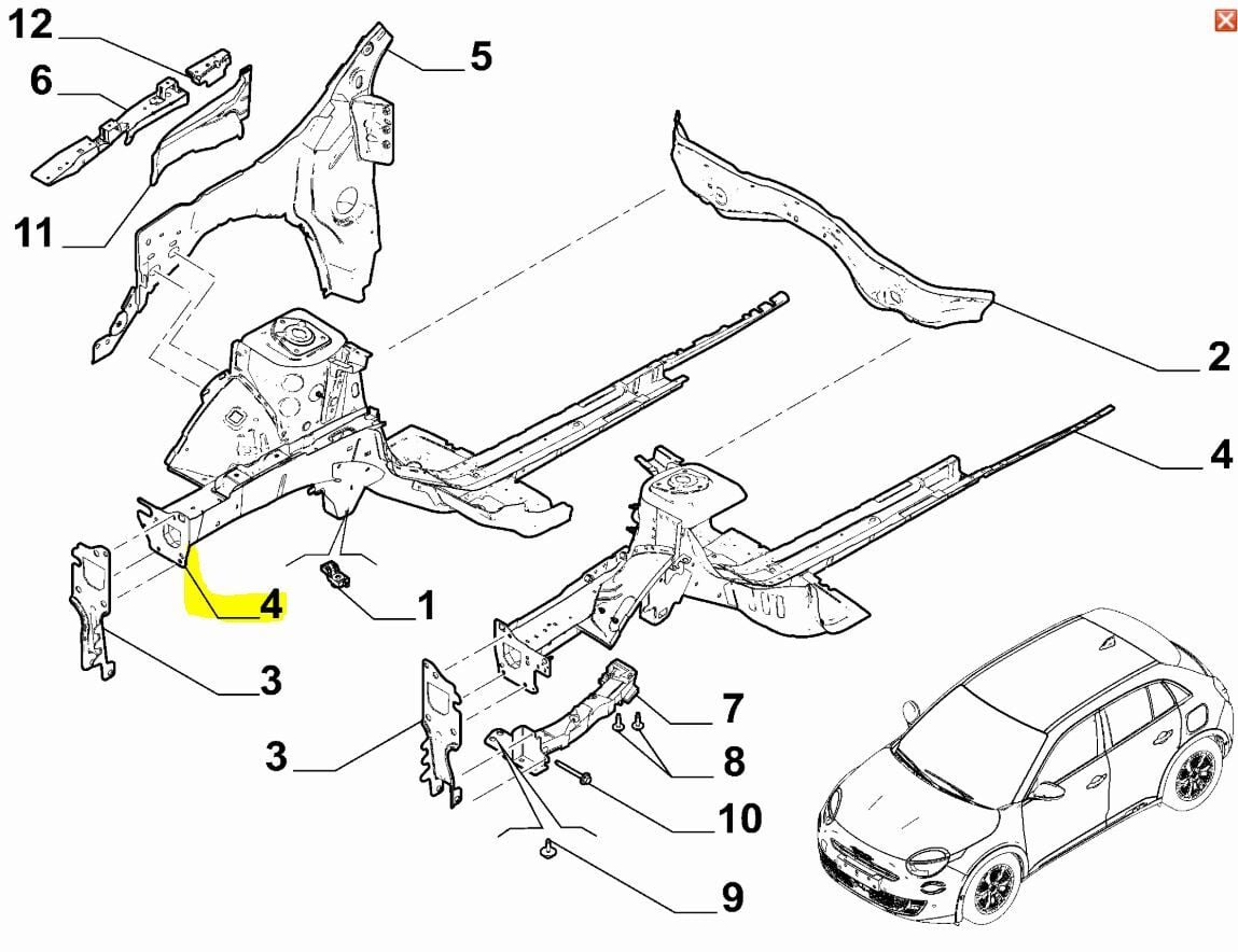Sağ Ön Şase Kolu Fiat 600
