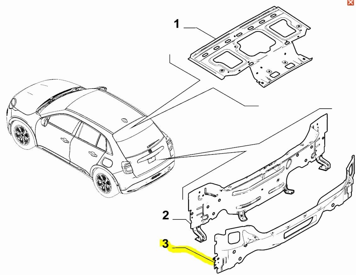 Arka Panel Kaplaması Fiat 600