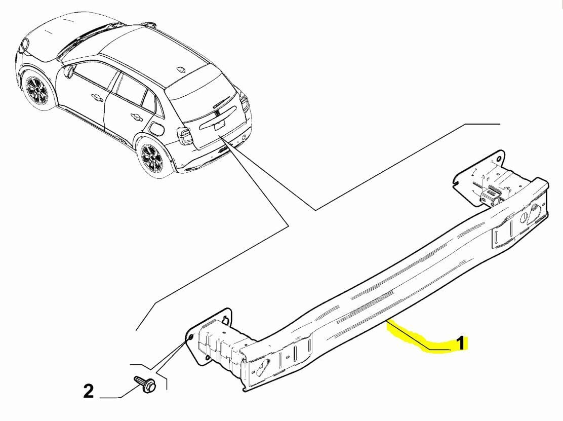 Arka Tampon Traversi Fiat 600