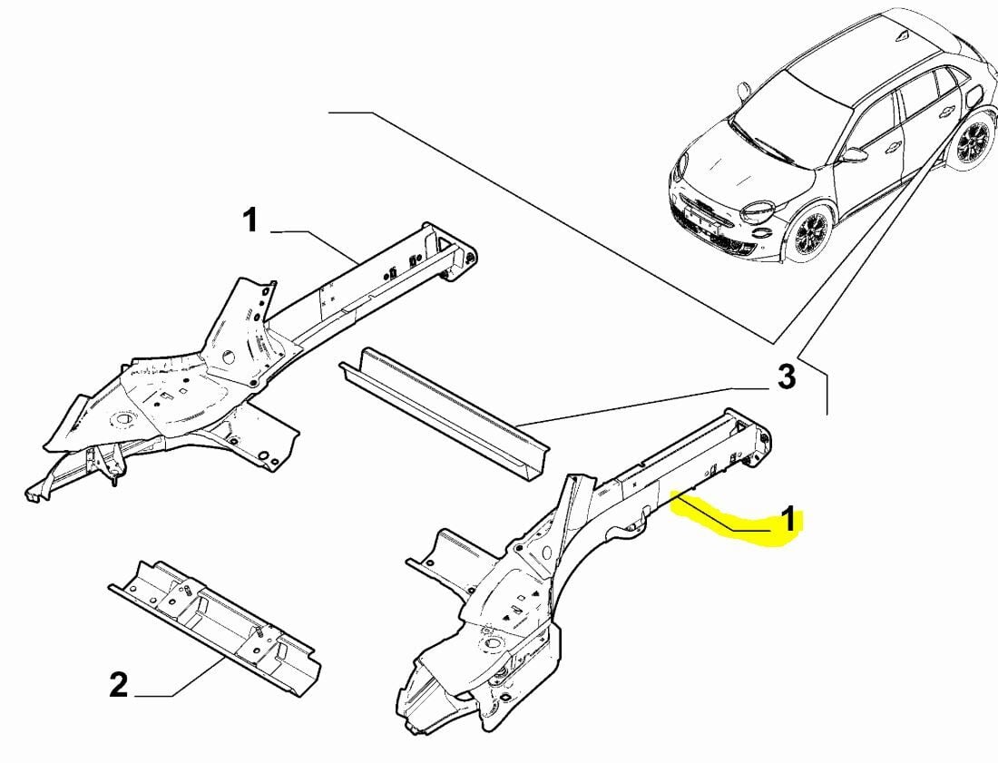 Arka Sağ Şase Kolu Fiat 600