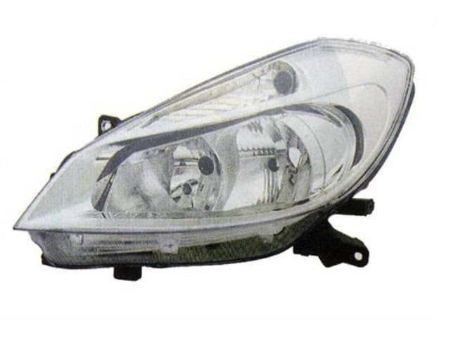 Sol Ön Far Clio 3 2006-2009 Arası Modeller İçin (Beyaz)