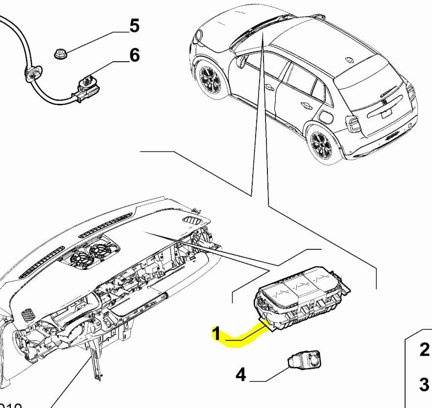 Torpido Yolcu Airbagi Fiat 600