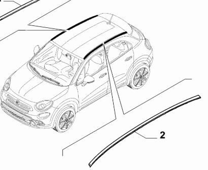 Sol Tavan Çıtası Fiat 500X