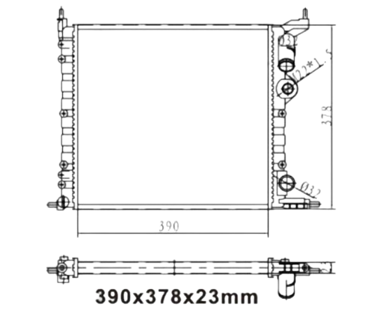 Su Radyatörü 1.4 Clio 1991-1998 Modelleri Arası (Klimalı)