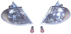 Modifiye Ön Sinyal Sağ -Sol Set 2 Parça Beyaz-Nikelajlı (Far Tarafı D Bmw 3 Serı E46 Sd 98-01 Arası