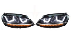 Ön Far Set ( Çift U Led Kayar Sinyal )  Golf 7 13-