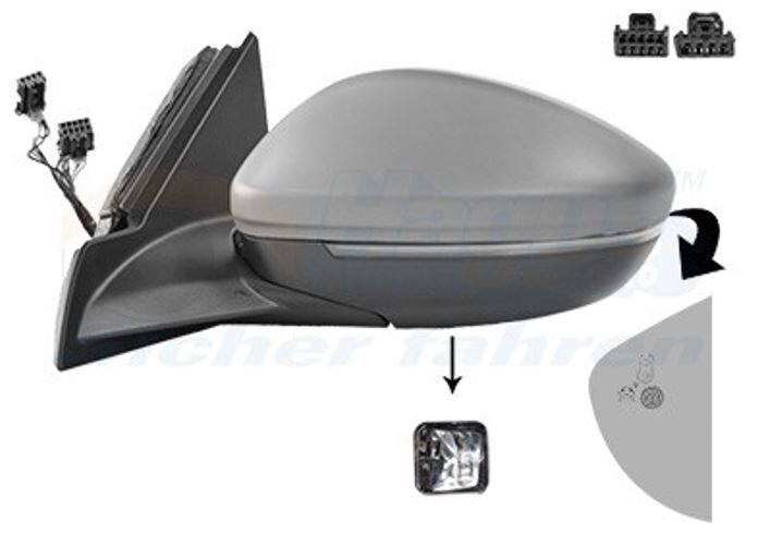 P.208/Corsa F Dış Ayna El.Ikatl.Çevre Ayd.Kör No Sol 20-